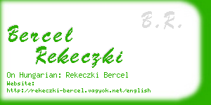 bercel rekeczki business card